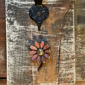 Trifari Pink Lucite Flower Brooch